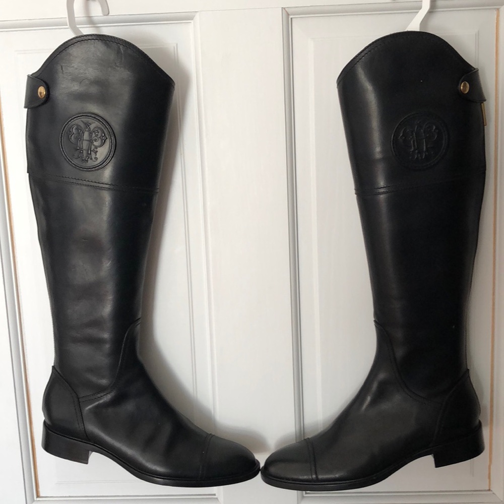 Emilio Pucci Black Leather Riding Boot